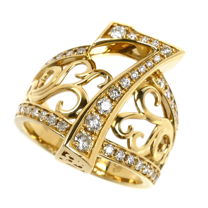 ゆきざき K18YG イエローゴールド NOMBRE ノンブル No.7 リング・指輪 Y.NOMBRE.1.6.7.L ダイヤモンド0.85ct 18.5号 12.0g メンズ【中古】