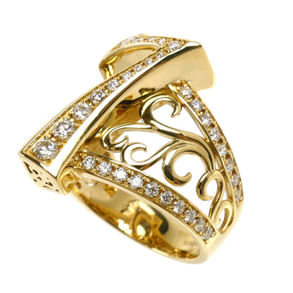 ゆきざき K18YG イエローゴールド NOMBRE ノンブル No.7 リング・指輪 Y.NOMBRE.1.6.7.L ダイヤモンド0.85ct 18.5号 12.0g メンズ【中古】