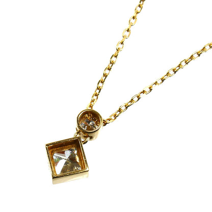 TASAKI タサキ K18YG イエローゴールド ネックレス ダイヤモンド0.52ct/0.12ct 2.8g 40cm レディース【中古】