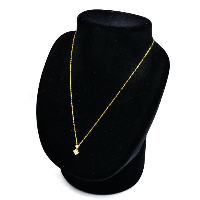 TASAKI タサキ K18YG イエローゴールド ネックレス ダイヤモンド0.52ct/0.12ct 2.8g 40cm レディース【中古】