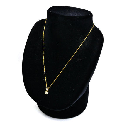 TASAKI タサキ K18YG イエローゴールド ネックレス ダイヤモンド0.52ct/0.12ct 2.8g 40cm レディース【中古】