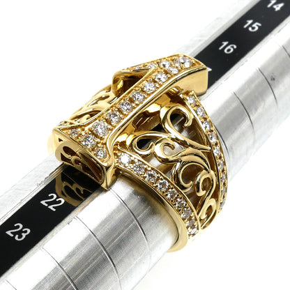 ゆきざき K18YG イエローゴールド NOMBRE ノンブル No.1 リング・指輪 Y.NOMBRE.1.6.1.L ダイヤモンド0.90ct 20号 11.5g メンズ【中古】