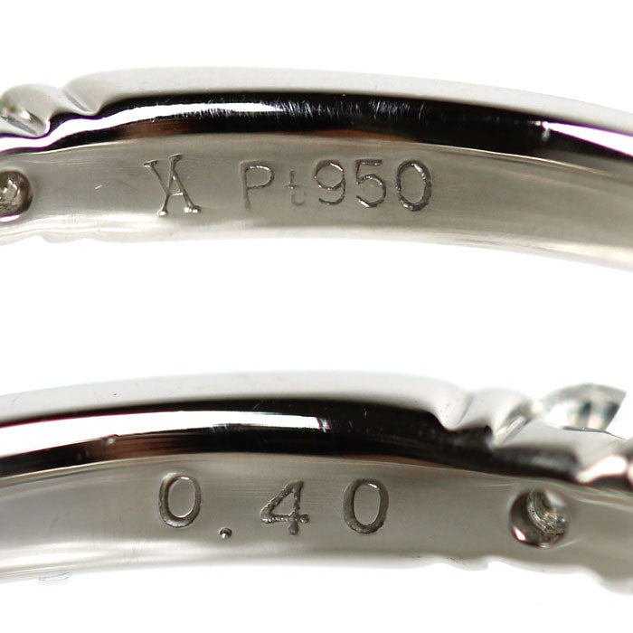 Vendome Aoyama ヴァンドーム青山 Pt950プラチナ ハーフエタニティ リング・指輪 APVR038607DI ダイヤモンド0.40ct 7号 2.9g レディース【中古】【美品】
