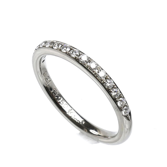 K.UNO ケイウノ Pt950プラチナ ハーフエタニティ リング・指輪 ダイヤモンド0.21ct 12号 3.9g レディース【中古】