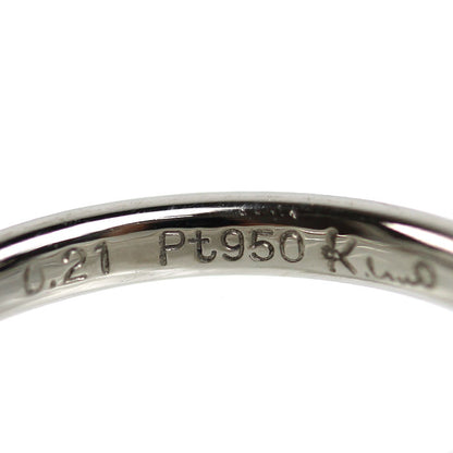 K.UNO ケイウノ Pt950プラチナ ハーフエタニティ リング・指輪 ダイヤモンド0.21ct 12号 3.9g レディース【中古】