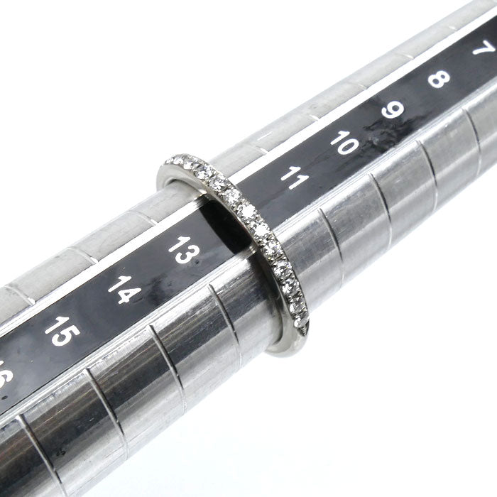 K.UNO ケイウノ Pt950プラチナ ハーフエタニティ リング・指輪 ダイヤモンド0.21ct 12号 3.9g レディース【中古】