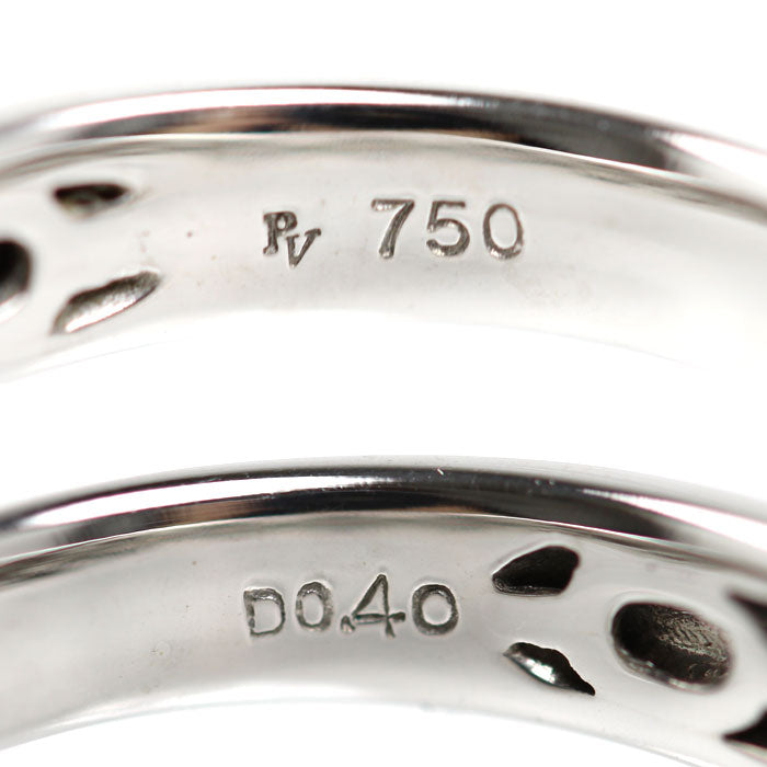 Ponte Vecchio ポンテヴェキオ K18WG ホワイトゴールド リング・指輪 ダイヤモンド0.40ct 10号 4.8g レディース【中古】