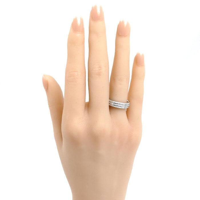 Ponte Vecchio ポンテヴェキオ K18WG ホワイトゴールド リング・指輪 ダイヤモンド0.40ct 10号 4.8g レディース【中古】
