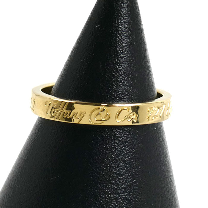 TIFFANY&Co. ティファニー K18YG イエローゴールド ノーツ ナロー リング・指輪 7.5号 2.9g レディース【中古】【美品】