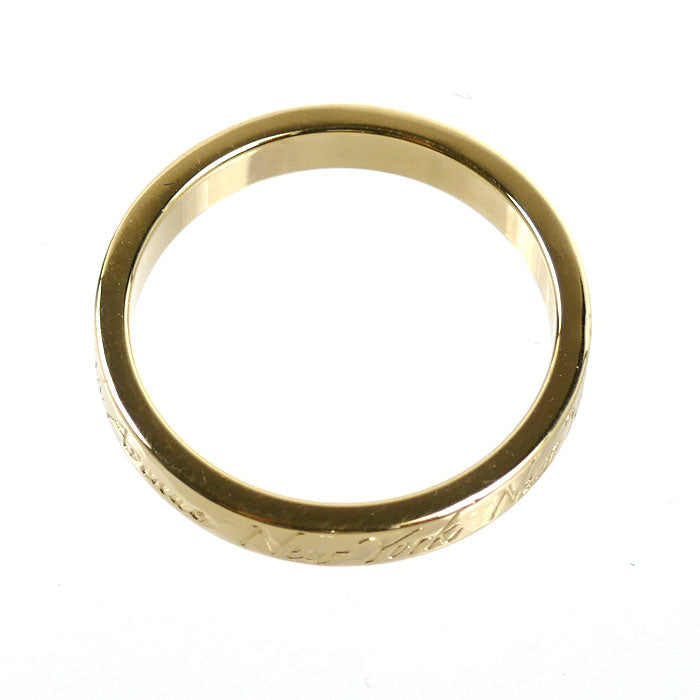 TIFFANY&Co. ティファニー K18YG イエローゴールド ノーツ ナロー リング・指輪 7.5号 2.9g レディース【中古】【美品】