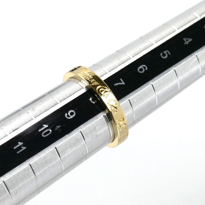 TIFFANY&Co. ティファニー K18YG イエローゴールド ノーツ ナロー リング・指輪 7.5号 2.9g レディース【中古】【美品】