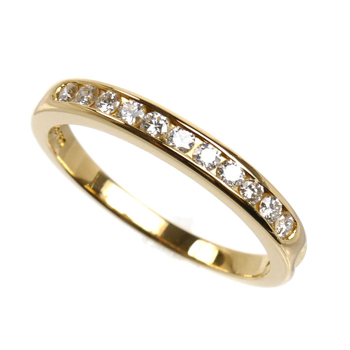 TIFFANY&Co. ティファニー K18YG イエローゴールド チャネルセッティング リング・指輪 ダイヤモンド 11.5号 2.7g レディース【中古】