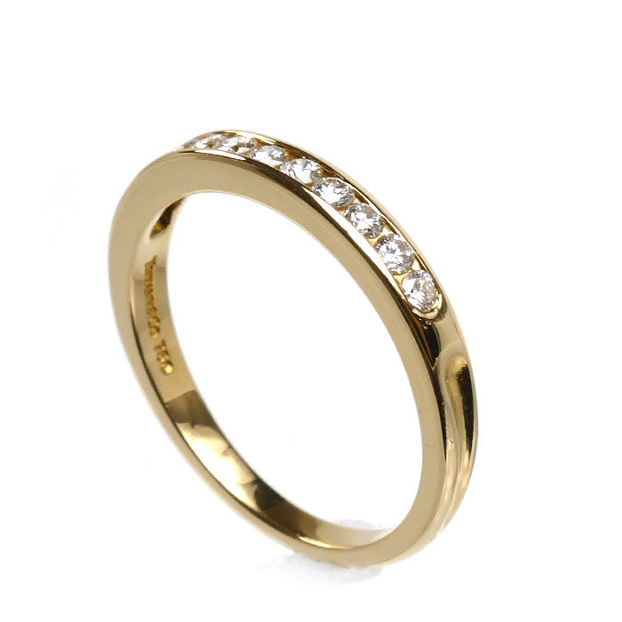 TIFFANY&Co. ティファニー K18YG イエローゴールド チャネルセッティング リング・指輪 ダイヤモンド 11.5号 2.7g レディース【中古】