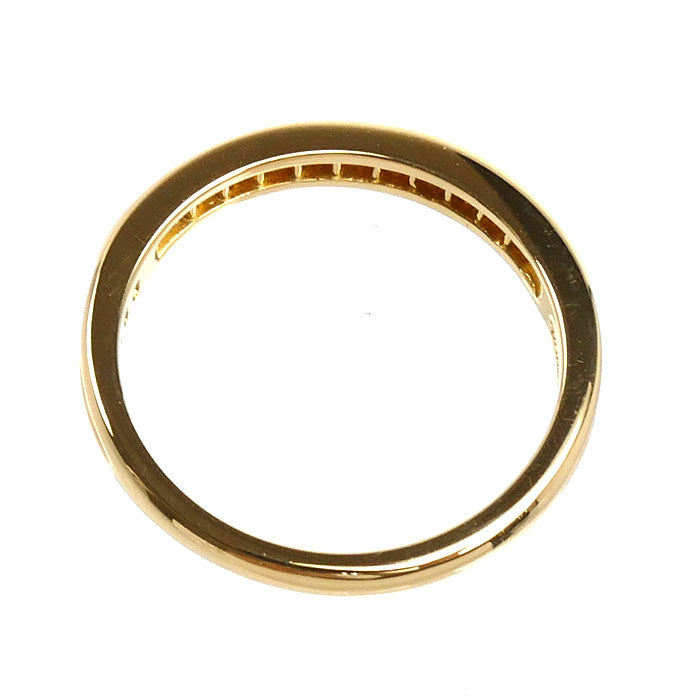 TIFFANY&Co. ティファニー K18YG イエローゴールド チャネルセッティング リング・指輪 ダイヤモンド 11.5号 2.7g レディース【中古】