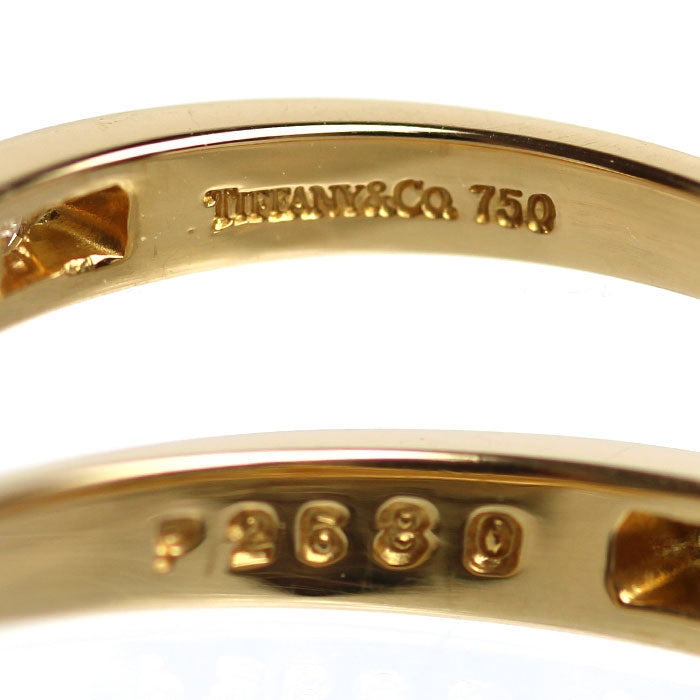 TIFFANY&Co. ティファニー K18YG イエローゴールド チャネルセッティング リング・指輪 ダイヤモンド 11.5号 2.7g レディース【中古】