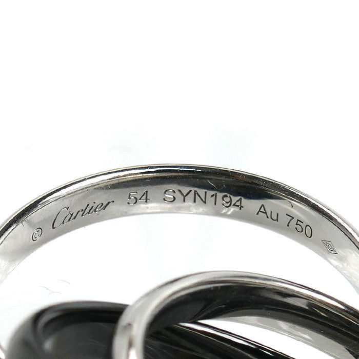 CARTIER カルティエ K18WG ホワイトゴールド セラミック トリニティ リング・指輪 B4234154 14号 54 8.5g レディース【中古】【美品】