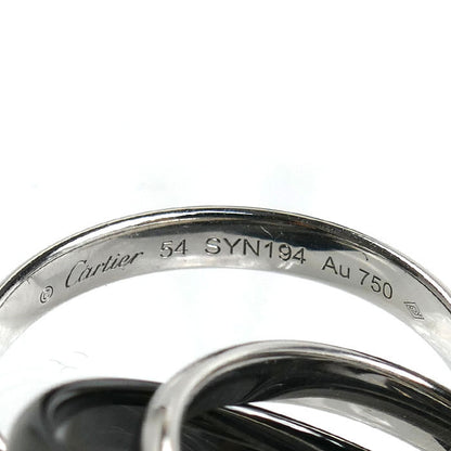 CARTIER カルティエ K18WG ホワイトゴールド セラミック トリニティ リング・指輪 B4234154 14号 54 8.5g レディース【中古】【美品】