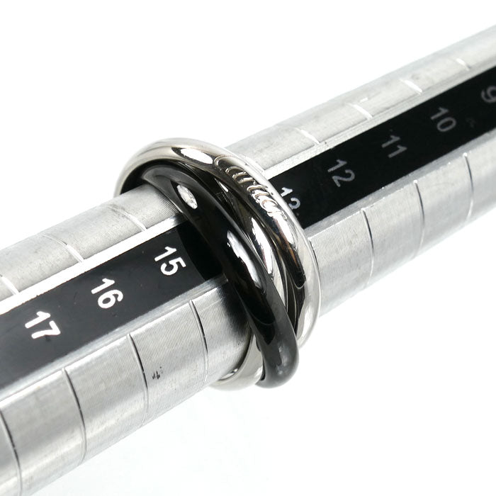 CARTIER カルティエ K18WG ホワイトゴールド セラミック トリニティ リング・指輪 B4234154 14号 54 8.5g レディース【中古】【美品】