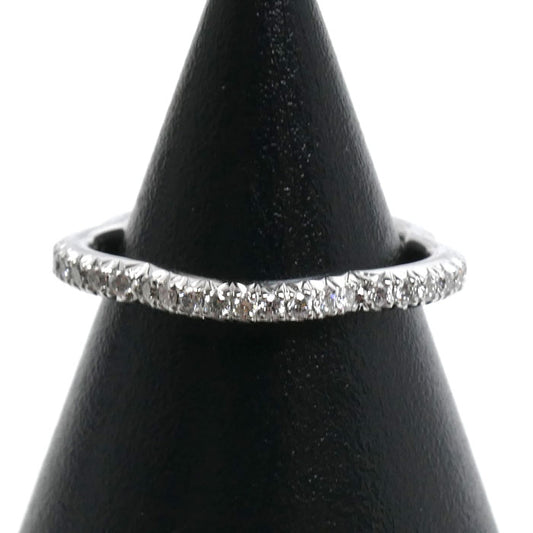 CHANEL シャネル K18WG ホワイトゴールド カメリア フルエタニティ リング・指輪 J3211 ダイヤモンド 6号 46 1.8g レディース【中古】【美品】