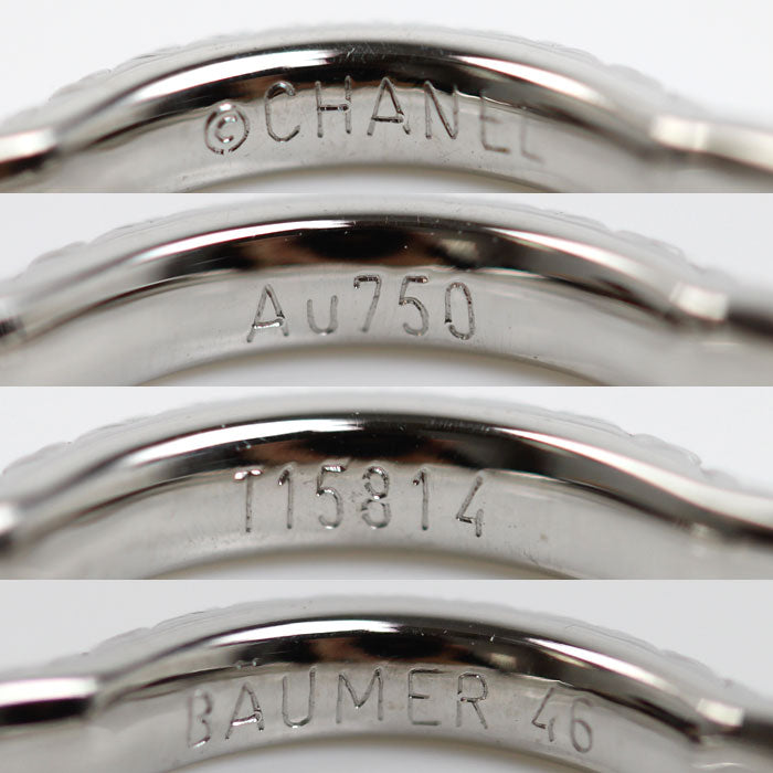 CHANEL シャネル K18WG ホワイトゴールド カメリア フルエタニティ リング・指輪 J3211 ダイヤモンド 6号 46 1.8g レディース【中古】【美品】