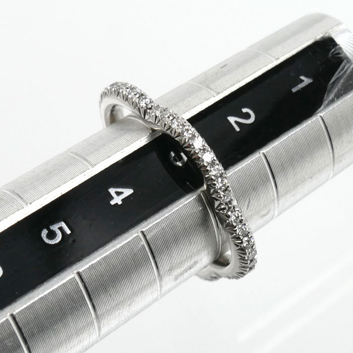 CHANEL シャネル K18WG ホワイトゴールド カメリア フルエタニティ リング・指輪 J3211 ダイヤモンド 6号 46 1.8g レディース【中古】【美品】