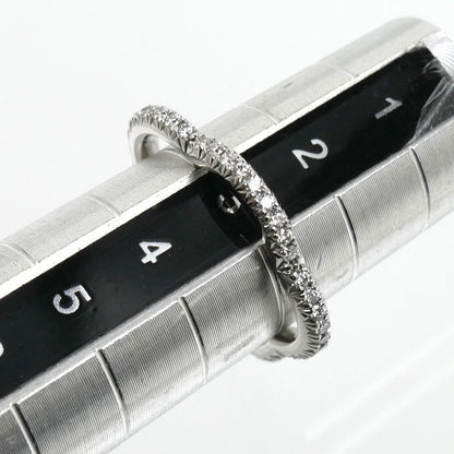 CHANEL シャネル K18WG ホワイトゴールド カメリア フルエタニティ リング・指輪 J3211 ダイヤモンド 6号 46 1.8g レディース【中古】【美品】