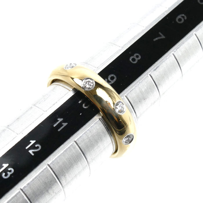 TIFFANY&Co. ティファニー K18YG イエローゴールド Pt950プラチナ ドッツ リング・指輪 ダイヤモンド 9.5号 5.1g レディース【中古】【美品】