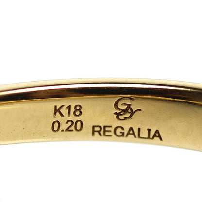ゆきざき K18YG イエローゴールド REGALIA レガリア リング・指輪 YMR25.1.6.5 ダイヤモンド0.20ct 18号 3.3g ユニセックス【中古】【美品】