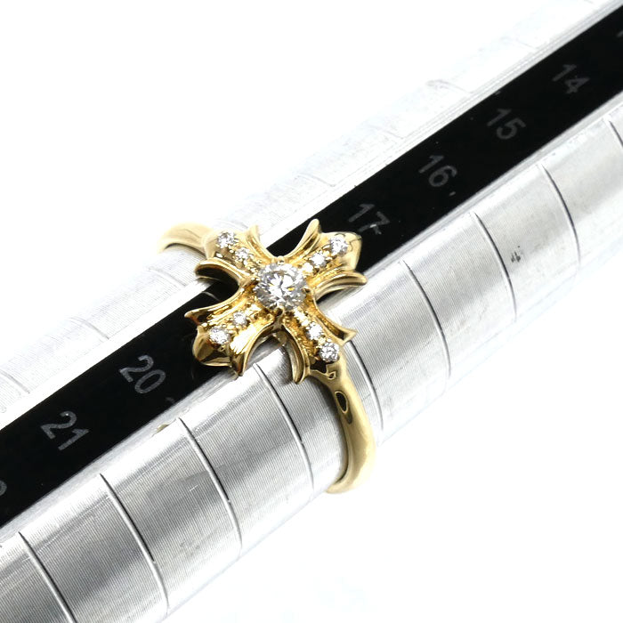 ゆきざき K18YG イエローゴールド REGALIA レガリア リング・指輪 YMR25.1.6.5 ダイヤモンド0.20ct 18号 3.3g ユニセックス【中古】【美品】