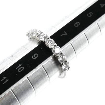 4℃ ヨンドシー Pt950プラチナ ハーフエタニティ リング・指輪 ダイヤモンド 8号 3.8g レディース【中古】【美品】