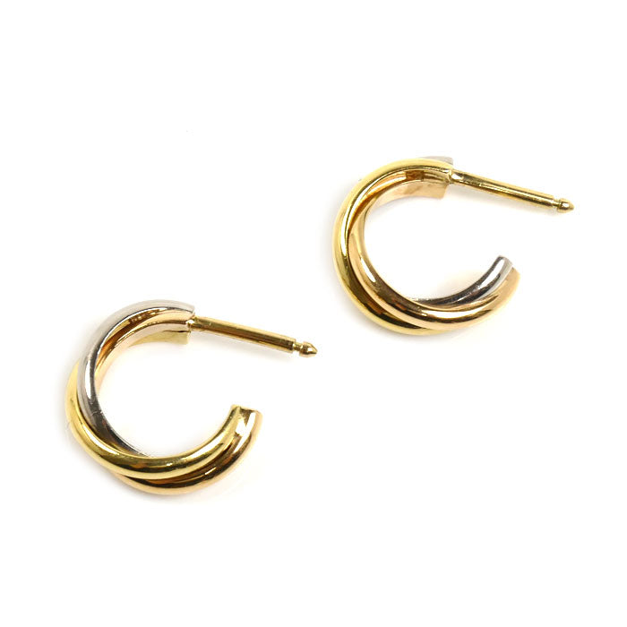 CARTIER カルティエ K18YG/PG/WG トリニティ ピアス 4.7g レディース【中古】