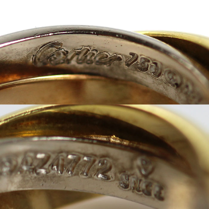 CARTIER カルティエ K18YG/PG/WG トリニティ ピアス 4.7g レディース【中古】