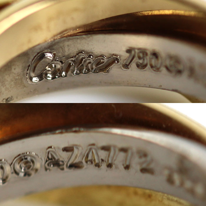 CARTIER カルティエ K18YG/PG/WG トリニティ ピアス 4.7g レディース【中古】