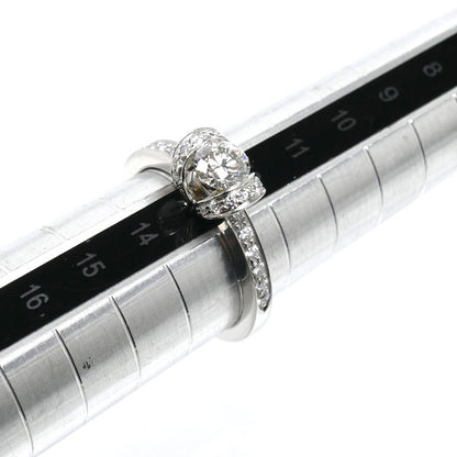 TIFFANY&Co. ティファニー Pt950プラチナ リボン エンゲージメント リング・指輪 ダイヤモンド0.47ct 13号 5.3g レディース【中古】