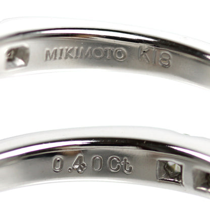 MIKIMOTO ミキモト K18WG ホワイトゴールド リング・指輪 ダイヤモンド0.40ct 9号 3.6g レディース【中古】【美品】