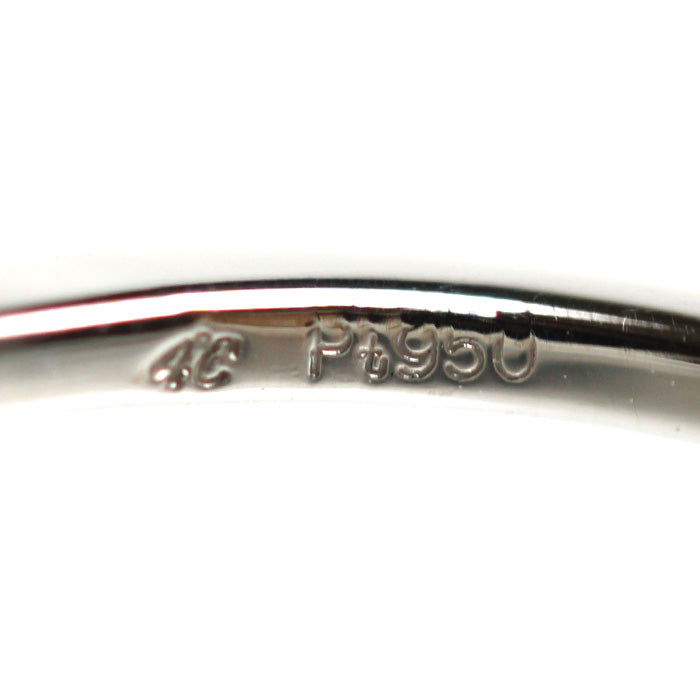 4℃ ヨンドシー Pt950プラチナ リング・指輪 ダイヤモンド 9号 2.1g レディース【中古】【美品】