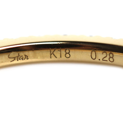 STAR JEWELRY スタージュエリー K18YG イエローゴールド フルエタニティ リング・指輪 ダイヤモンド0.28ct 13号 1.6g レディース【中古】