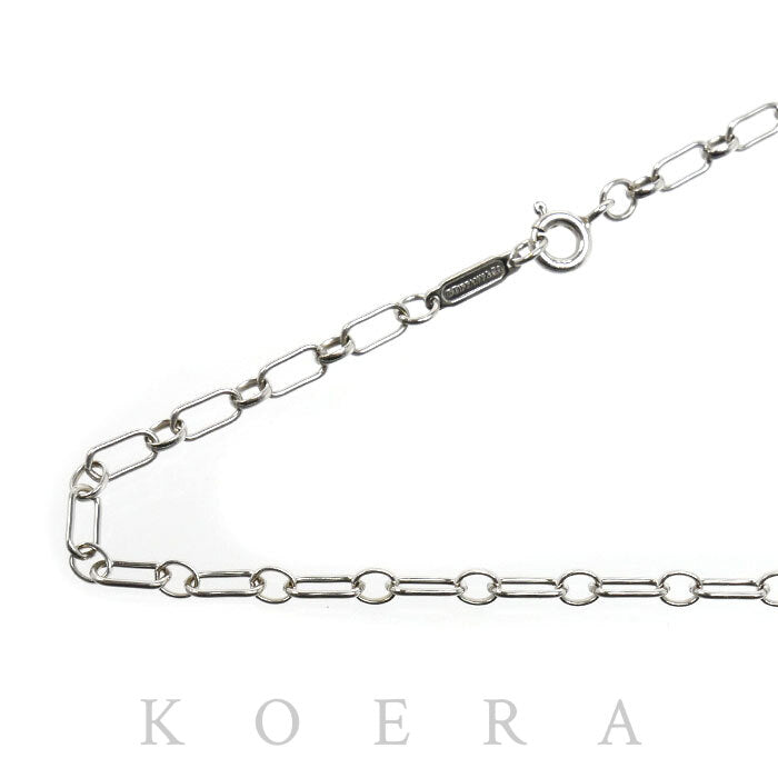TIFFANY&Co. ティファニー K18WG ホワイトゴールド リンクチェーン ロング ネックレス 8.5g 60cm レディース【中古】