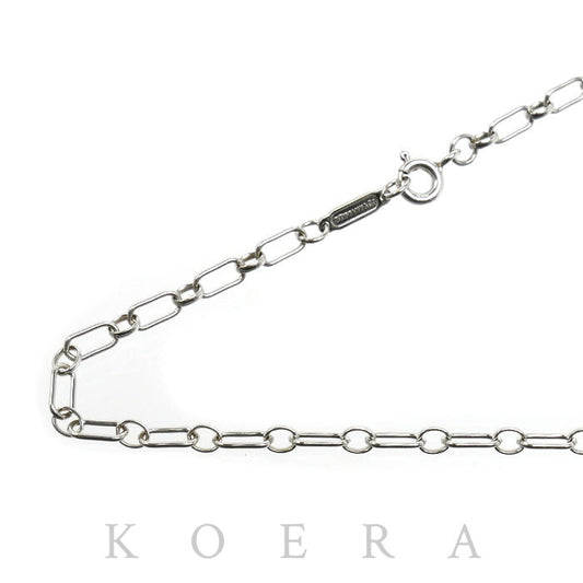 TIFFANY&Co. ティファニー K18WG ホワイトゴールド リンクチェーン ロング ネックレス 8.5g 60cm レディース【中古】