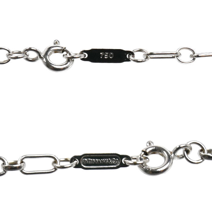 TIFFANY&Co. ティファニー K18WG ホワイトゴールド リンクチェーン ロング ネックレス 8.5g 60cm レディース【中古】