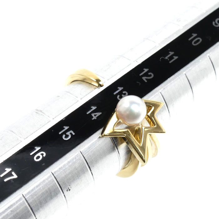 TASAKI タサキ K18YG イエローゴールド コメットプラス リング・指輪 アコヤパール約4.9mm 13号 5.1g 2021ホリデー レディース【中古】