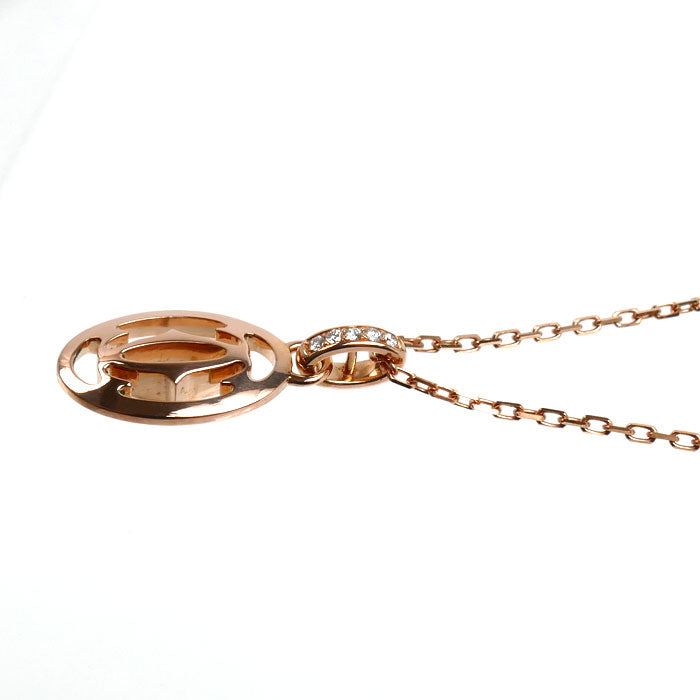 CARTIER カルティエ K18PG ピンクゴールド C ドゥ ロゴ ドゥーブルC ネックレス B7219200 ダイヤモンド 4.0g 37/40cm レディース【中古】