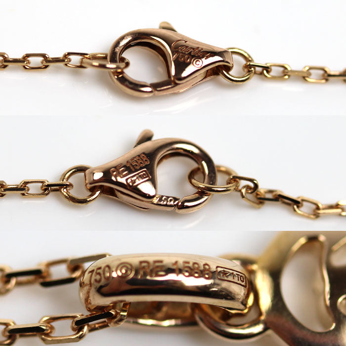 CARTIER カルティエ K18PG ピンクゴールド C ドゥ ロゴ ドゥーブルC ネックレス B7219200 ダイヤモンド 4.0g 37/40cm レディース【中古】