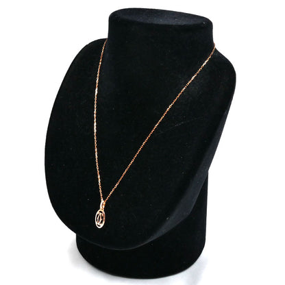 CARTIER カルティエ K18PG ピンクゴールド C ドゥ ロゴ ドゥーブルC ネックレス B7219200 ダイヤモンド 4.0g 37/40cm レディース【中古】