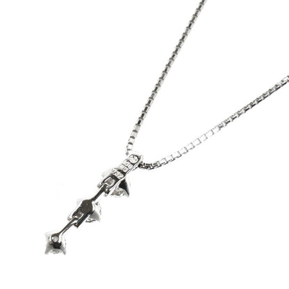 TASAKI タサキ K18WG ホワイトゴールド ネックレス ダイヤモンド0.32ct 3.7g ～46cm フリーチェーン レディース【中古】