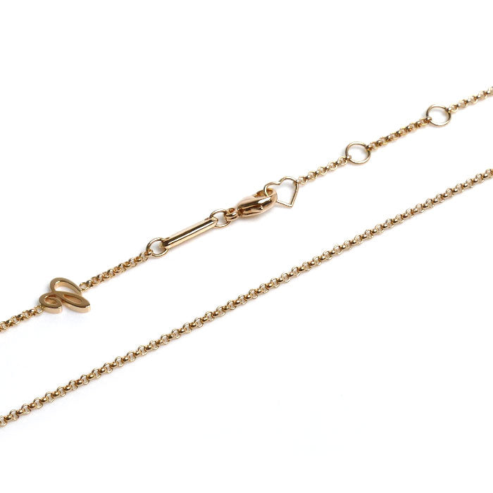 Chopard ショパール K18PG ピンクゴールド ハッピーハート ネックレス 797482 オパール ダイヤモンド 8.6g 42/43.5/45cm レディース【中古】【美品】