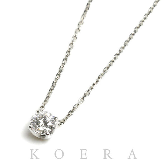4℃ ヨンドシー Pt850プラチナ ネックレス ダイヤモンド0.239ct 1.9g ～42cm フリーチェーン レディース【中古】