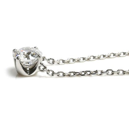 4℃ ヨンドシー Pt850プラチナ ネックレス ダイヤモンド0.239ct 1.9g ～42cm フリーチェーン レディース【中古】
