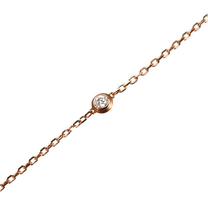 CARTIER カルティエ K18PG ピンクゴールド ダムールSM ブレスレット B6040300 ダイヤモンド 2.1g 16.5/18.5cm レディース【中古】