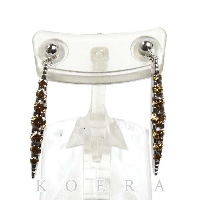 カシケイ K18WG ホワイトゴールド ネイキッド ブラウンダイヤモンド ピアス ダイヤモンド1.00ct 2.7g レディース【中古】